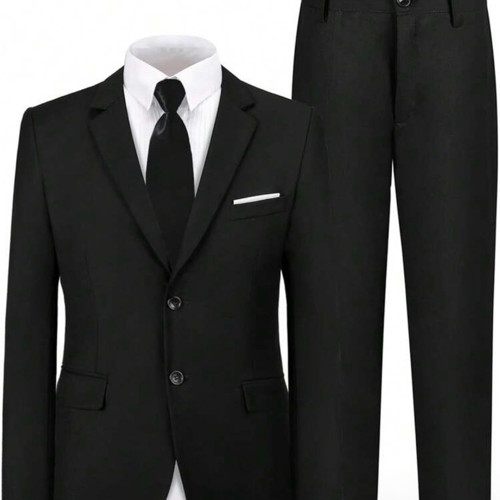 Classic Black Kids's Suit